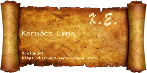 Kernács Emma névjegykártya